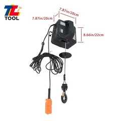 1100LBS 110V 3in1 Portable Electric Hoist for Garage, Warehouses and Factories