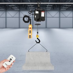 3-in-1 Portable Electric Hoist W/2 Remote Controls For Lifting Towing 1100Lbs