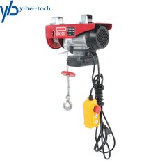 PA200 440lbs Electric Hoist w/ 14ft Remote, 110V 510W Motor, Dual Hook System