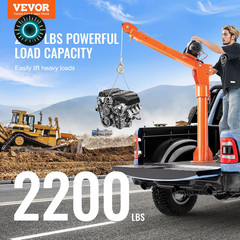 2200 Lbs Electric Pickup Truck Crane with 6000 Lbs Winch for Heavy Lifting NEW