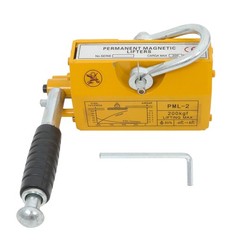 Magnetic Lifter 440lbs Lifting Capacity 2.5 Safety Factor Yellow Magnetic Crane
