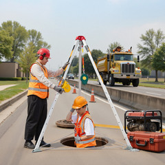 VEVOR 1200 lbs Confined Space Tripod Rescue System with 65 ft