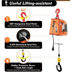 Micro Electric Small Hoist 220v Crane Home Lift Hoist Portable