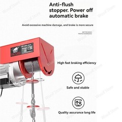 Electric Hoist 220V Crane Portable Remote Control Crane Crane with Wire Rope