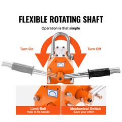 VEVOR Permanent Magnetic Lifter Lifting Magnet 4400 lbs/2000 kg Neodymium Hoist
