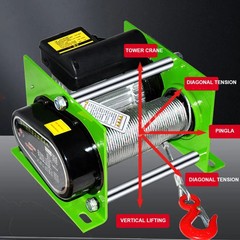 Small 220V Wireless Remote Control Hoist, 1T Electric Hoist Lifting Crane