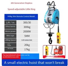 Stepless Speed Variable Frequency Electric Hoist 220V Suspended Lifting Machine