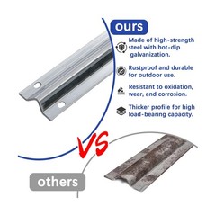 24 Ft V-Track Galvanized Inverted V Track for 1” OD V-Groove Sliding Gate Ro…