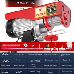220V Home Use Small Hoist Lifting Machine 1/0.5 Ton Winch Crane