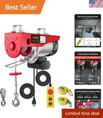 Powerful 110V Electric Hoist: 1760 lbs Capacity, Easy Install & Remote Control