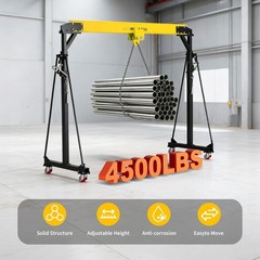 4400LBS Gantry Crane Hoist Jack Shop Crane (Adjustable Height 8-12f) Crane 1-2 T