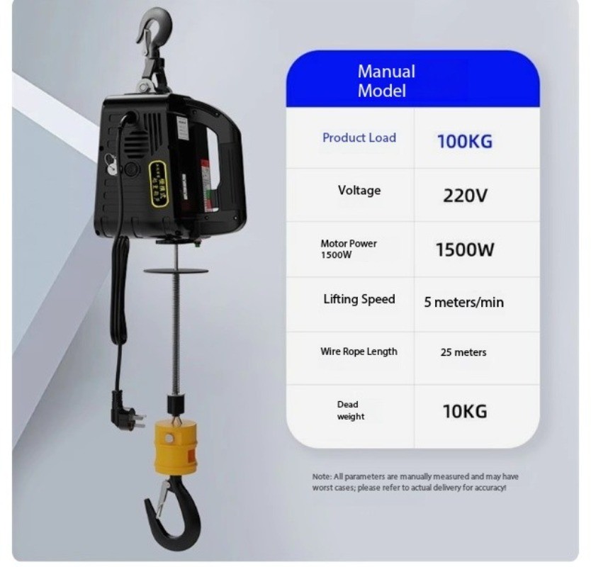 Electric Hoist 220V Portable Crane for Home Use – Compact Air Conditioner Lift