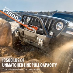 13500lbs Electric Winch Car Truck Winch 80ft Rope Wireless &Wired Remote Control