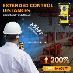 NEWTRY 2-in-1 Crane Remote 12V Wireless Wired Hoist Dump Trailer Controller