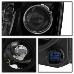 Headlight Assembly with Bulbs Passenger Side Black Housing 2010-2012 Ford Fusion