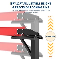 Adjustable Gantry Crane, 1 Ton 2200 LBS Capacity, Shop Lift Hoist 97″ to 141″