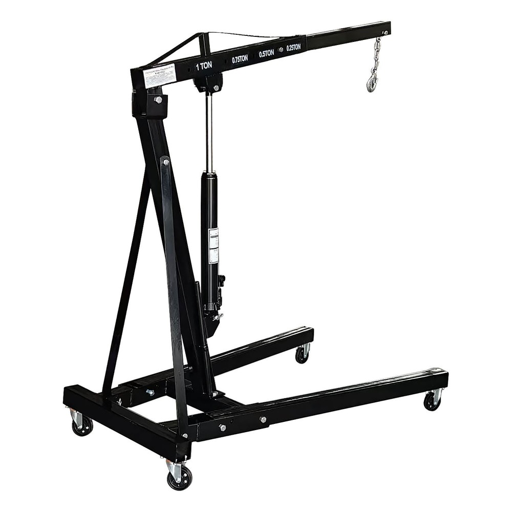 NEW 1 Ton Tonne Engine Crane Stand Hoist lift Jack Hydraulic Folding Grey USA