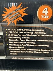 Ratchet Cable Puller NIB 4000 Pound Lifting Capacity