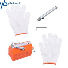 880lbs/400kg Magnetic Lifter Lifting Magnet Hoist 2.5 Safety Factor Orange