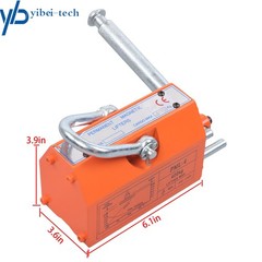 880lbs/400kg Magnetic Lifter Lifting Magnet Hoist 2.5 Safety Factor Orange