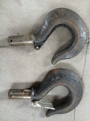 2 Crosby Hoist Hooksheavy Duty Steel Used Condition See Pictures for Details