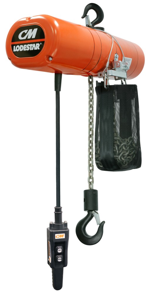 CM Lodestar 4225NH Electric Chain Hoist Model L 1 Ton 20 ft 460v