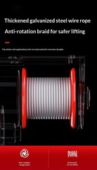Mini Electric Hoist 220V Home Use Small Crane Lifter Winch Pulley Hoisting Crane