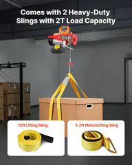 Electric Hoist with Wireless Remote Control, 110V 440Lbs Electric Hoist with Rem