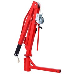 500Lb Hitch Mount Hydraulic Pickup Truck Crane Jib Hoist – Red