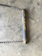 INGERSOLL-RAND ARO PNEUMATIC AIR CHAIN HOIST Lever Control Up Down Knobs, Chains