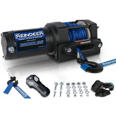 REINDEER New 12V Winch 3500 lb Load Capacity Electric Winch Kit Synthetic Rop…