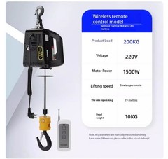 Electric Hoist 220V Portable Lifting Device for Domestic Use – Compact Model
