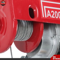 PA200 Electric Hoist 440lbs w/ 14ft Remote, Dual Hook System, 110V 510W Motor