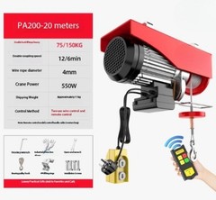 Electric Hoist 220V Home Use Small Crane Winch Hoist Pulley Lifting Crane