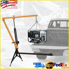 Hydraulic Pickup Truck Crane Hoist 1000 lbs Capacity 360° Swivel Hoist Lift New