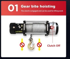 12V/24V Electric Winch Waterproof Vehicle-Mounted Mini Crane Electric Winch