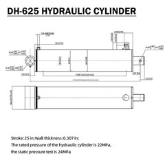 13 Ton Hydraulic Scissor Hoist Kit for 16–20′ Dump Body | DH-625 for Truck
