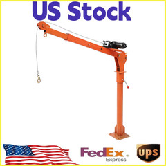 1100LBS Pickup Truck Hoist Crane,Folding Truck Mounted Crane w/ Electric Winch