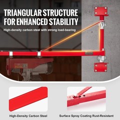 Wall Mount Jib Crane, 1320 lbs Max Load Capacity Electric Scaffolding Lift, E…