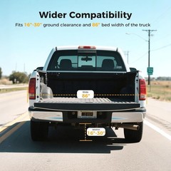 Truck Hitch Mount Hydraulic Truck Crane 360° Swivel 3 Boom 1000 Lbs Capacity