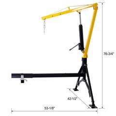 1000LBS Hitch Mount Hydraulic Truck Crane Swivel Hoist