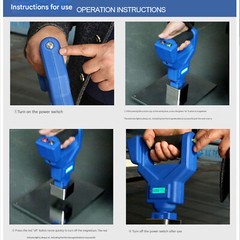 Electric Control Hand-held Permanent Magnet Lifter Steel Plate Handling Tool New