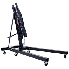 2 Ton Folding Engine Hoist Heavy Duty Steel Crane with 6 Casters