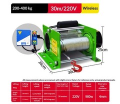 1-Ton Electric Hoist Winch for Home Use with Wireless Remote Control220V