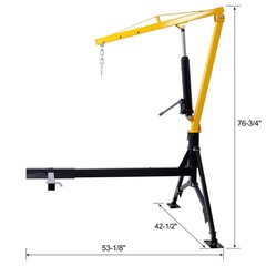 Hydraulic Pickup Truck Crane Receiver Hitch Mounted Crane Adjustable Boom Truck
