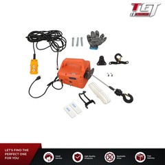 1100lbs 1500W 3in1 Portable Electric Hoist Winch Wire & Wireless Remote Control