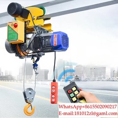 Twin-lift hoist 220V/ with trolley winch, electric hoist, and remote control.