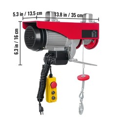 VEVOR Electric Hoist 440/880/1320/1760/2200 lbs Crane Winch Wired/Wireless