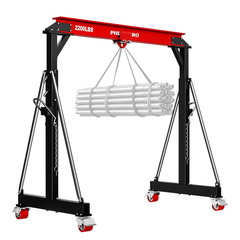 1 Ton Portable Gantry Crane – Adjustable Height, Steel I-Beam, 3000Lbs Capacity