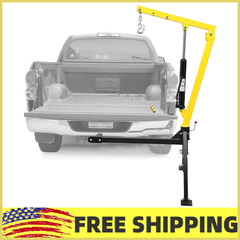 1000 lbs Receiver Hitch Mounted Hydraulic Swivel Pickup Truck Crane,360° Swivel